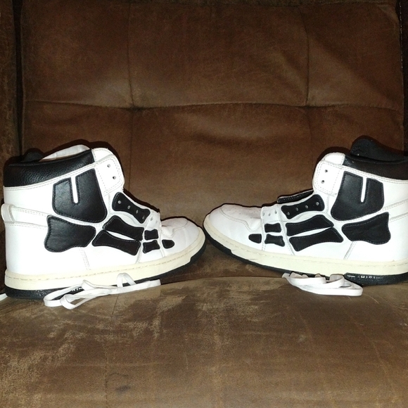 AMIRI Black and White High-Top Sneakers